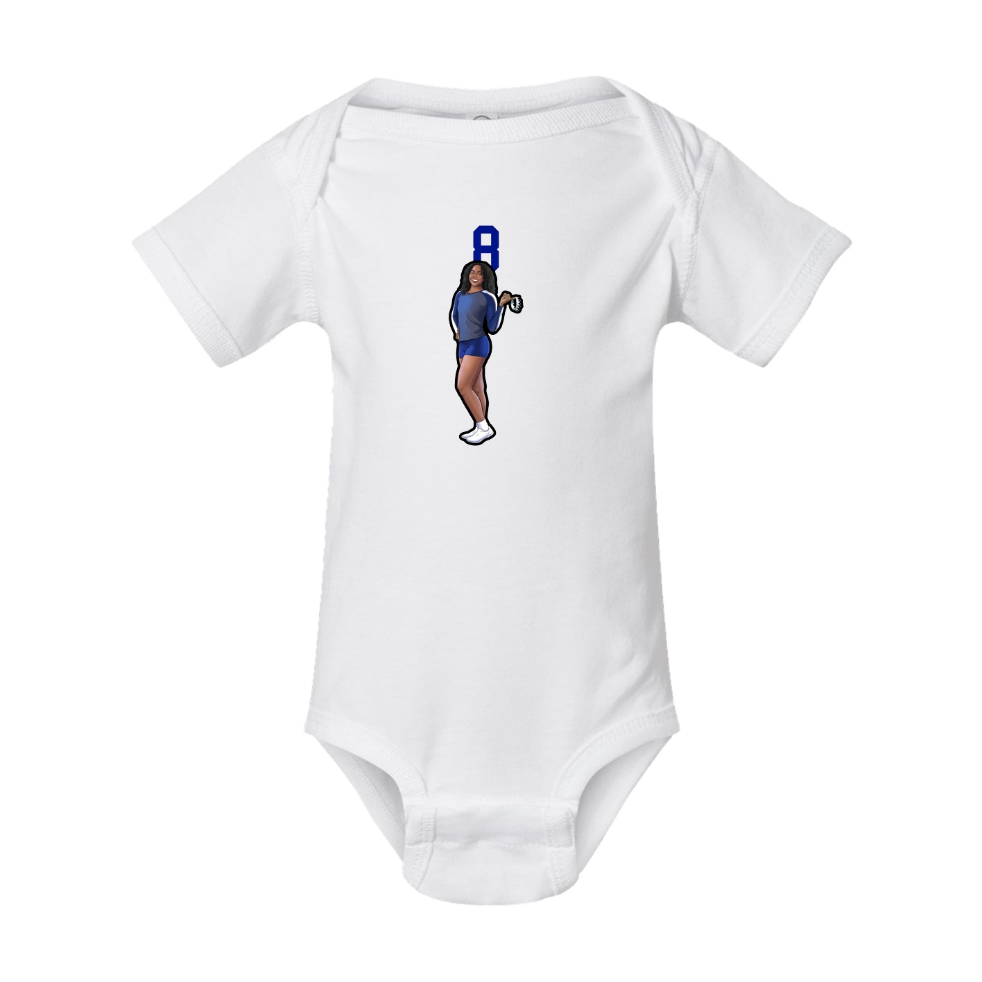 Baby Onesie — Number Top in White