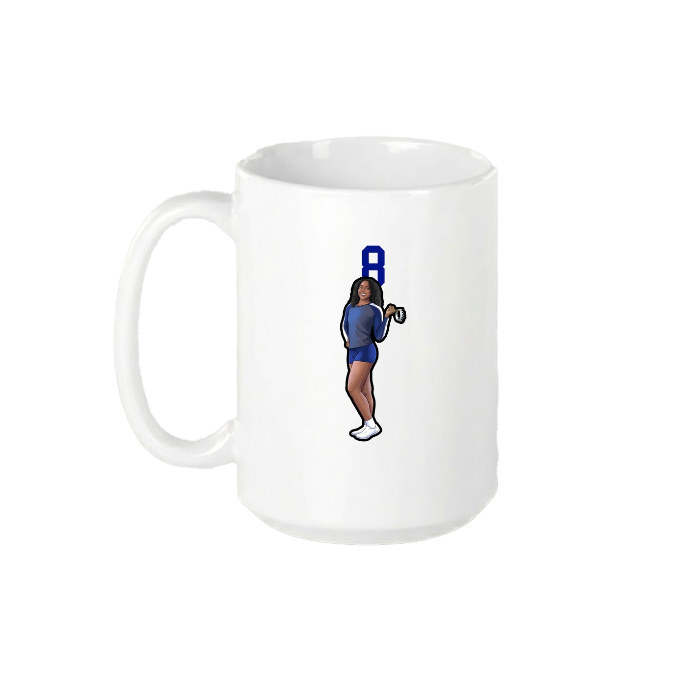 15oz Coffee Mug — Number Top in White