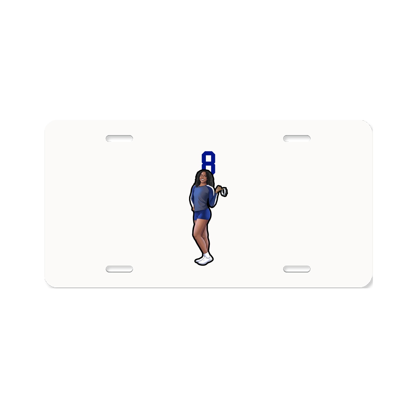 License Plate — Number Top in Classic