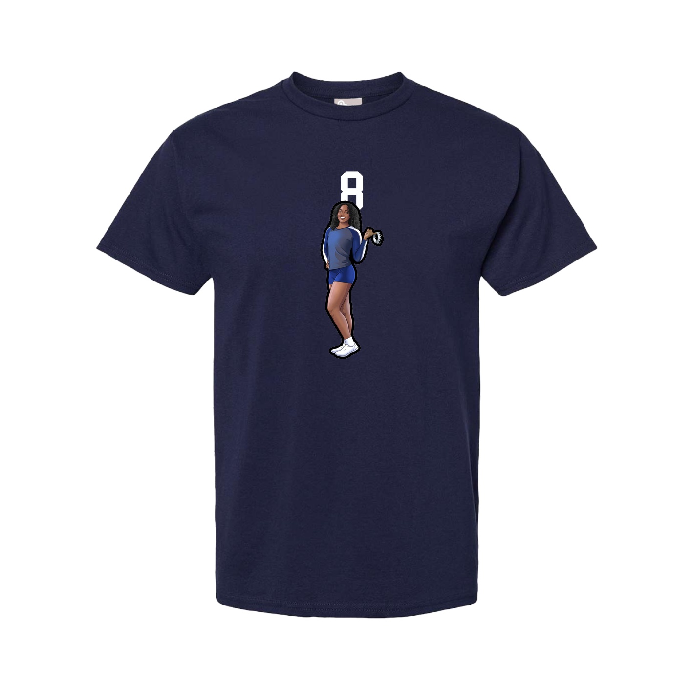 Tee — Number Top in Navy