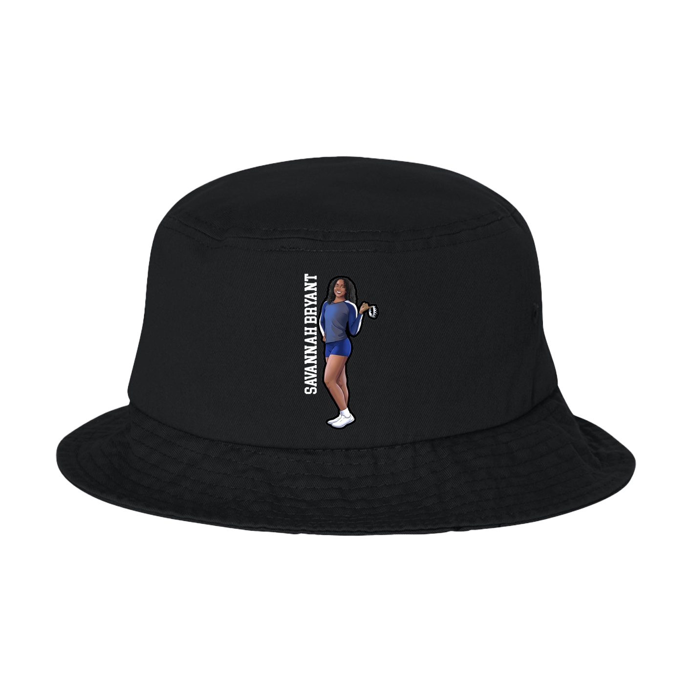 Bucket Cap — Name Vertical in Black