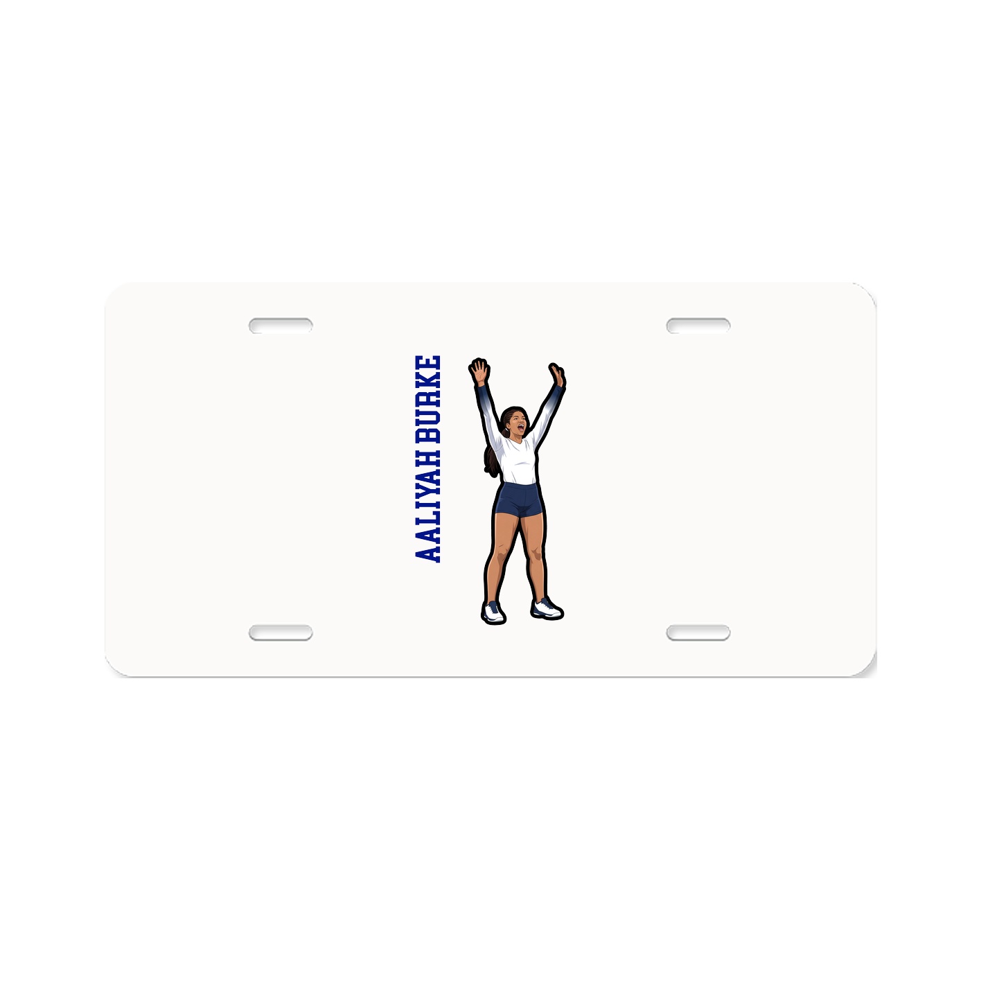 License Plate — Name Vertical in Classic