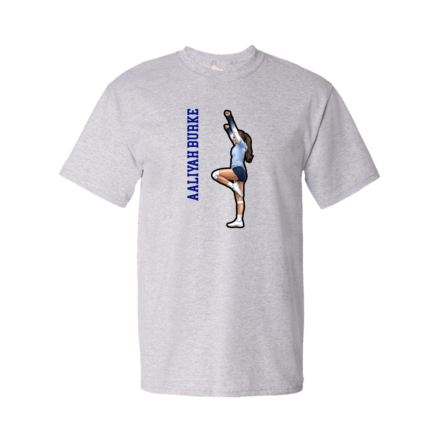 Tee — Name Vertical in Grey