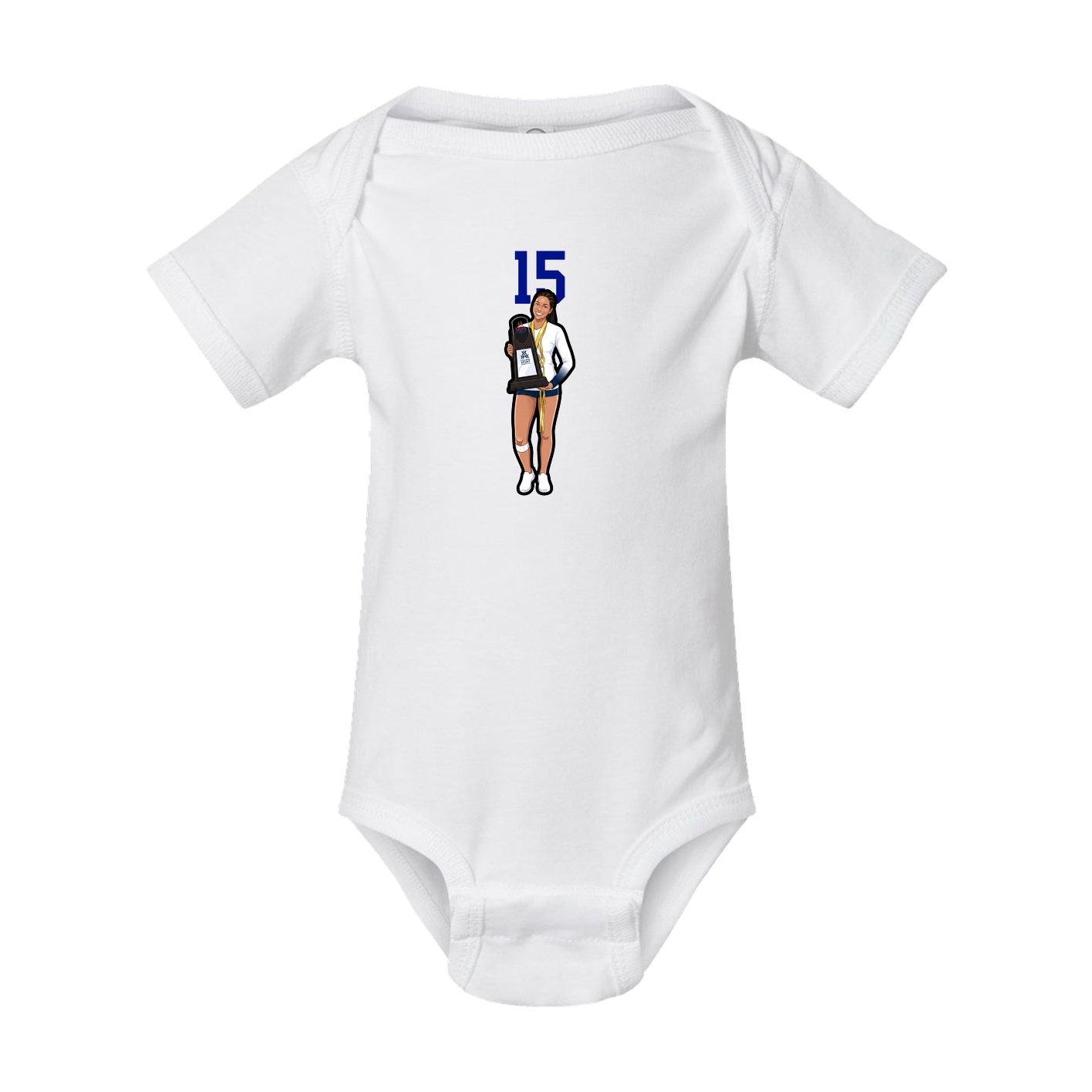 Baby Onesie — Number Top in White