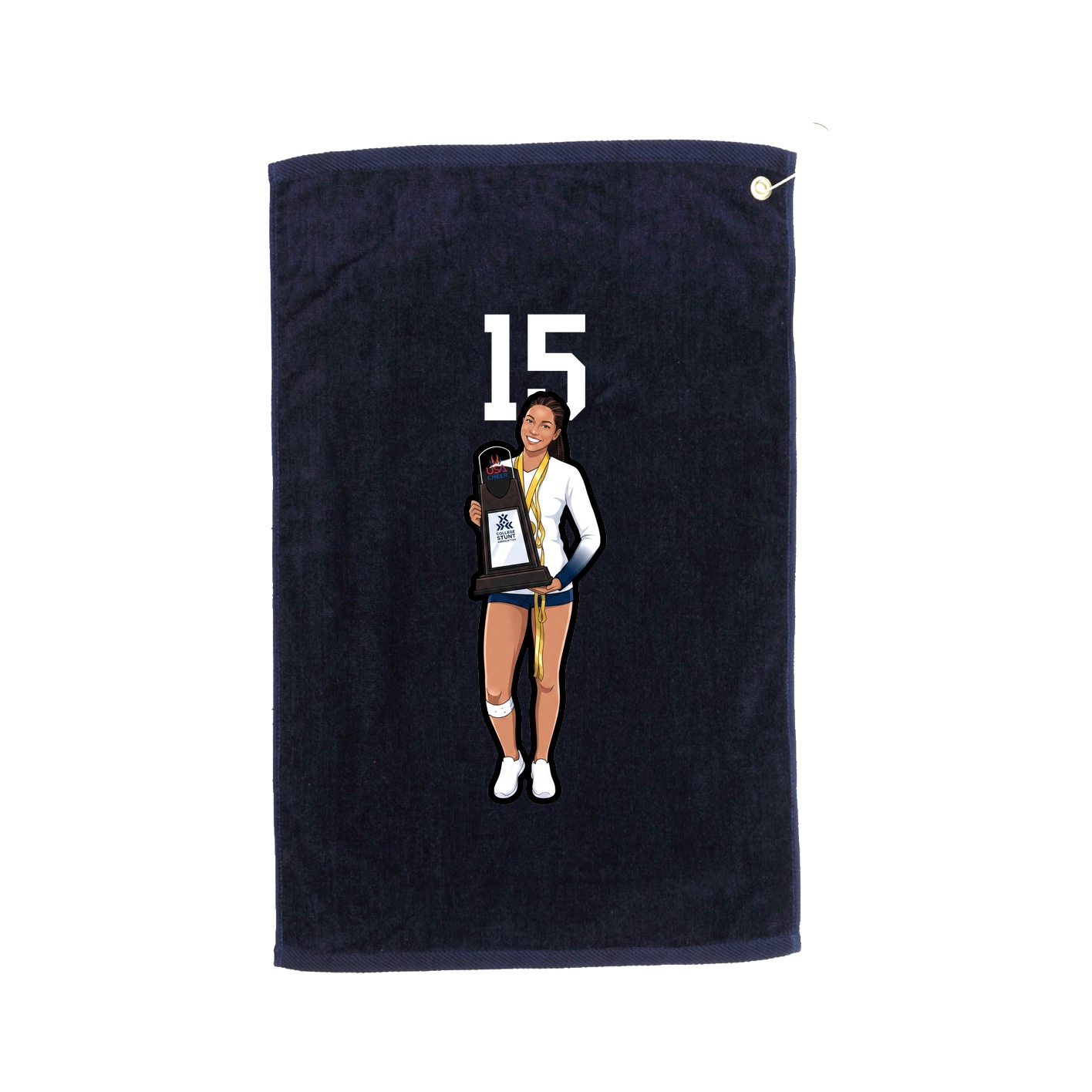 Golf Towel — Number Top in Navy