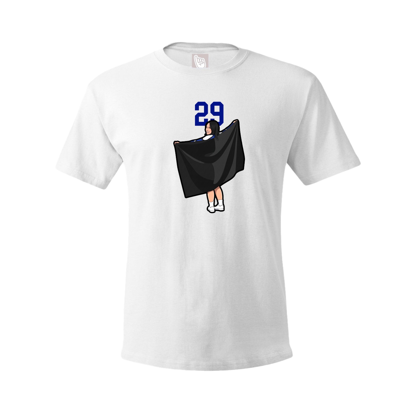 Youth Tee — Number Top in White