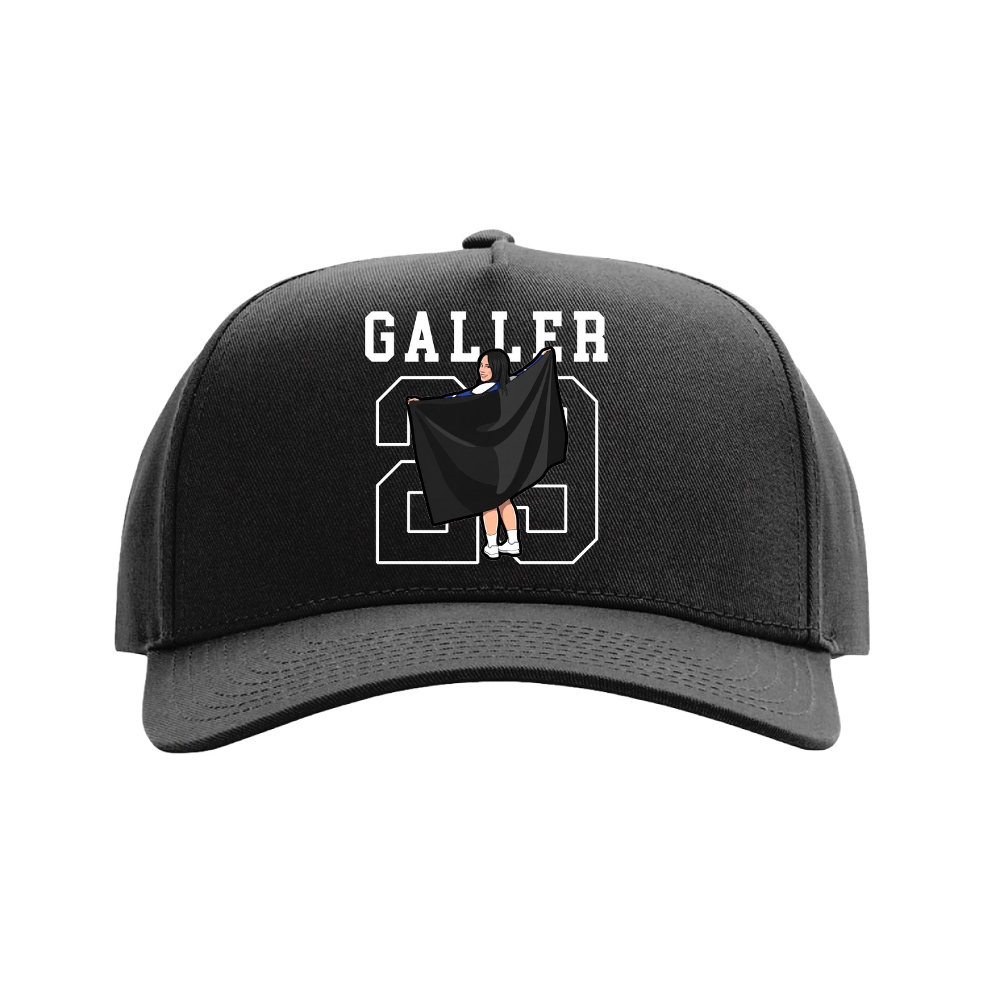 Full Fabric Five-Panel Champ Cap — Shirsey in Black