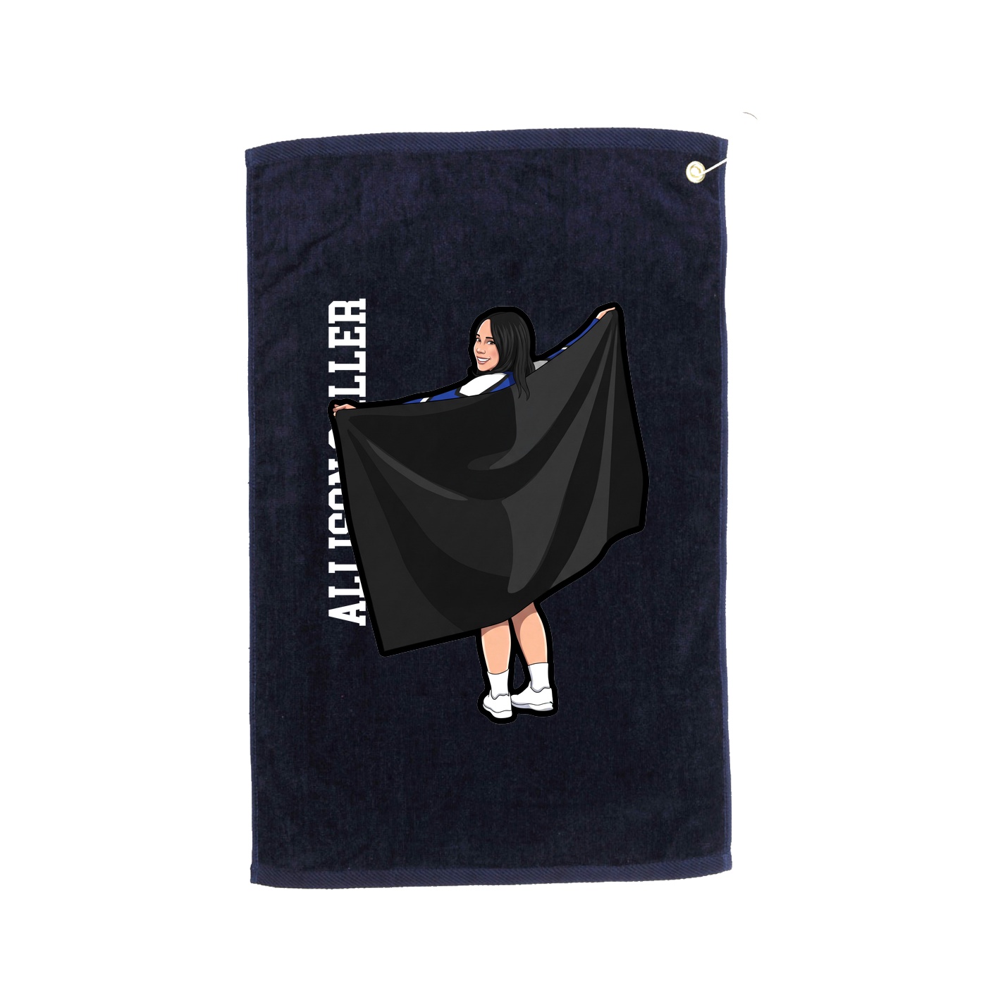 Golf Towel — Name Vertical in Navy