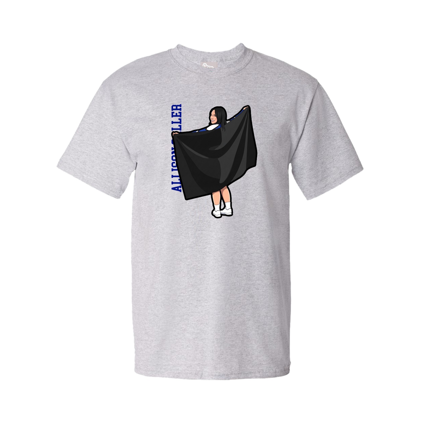 Youth Tee — Name Vertical in Grey