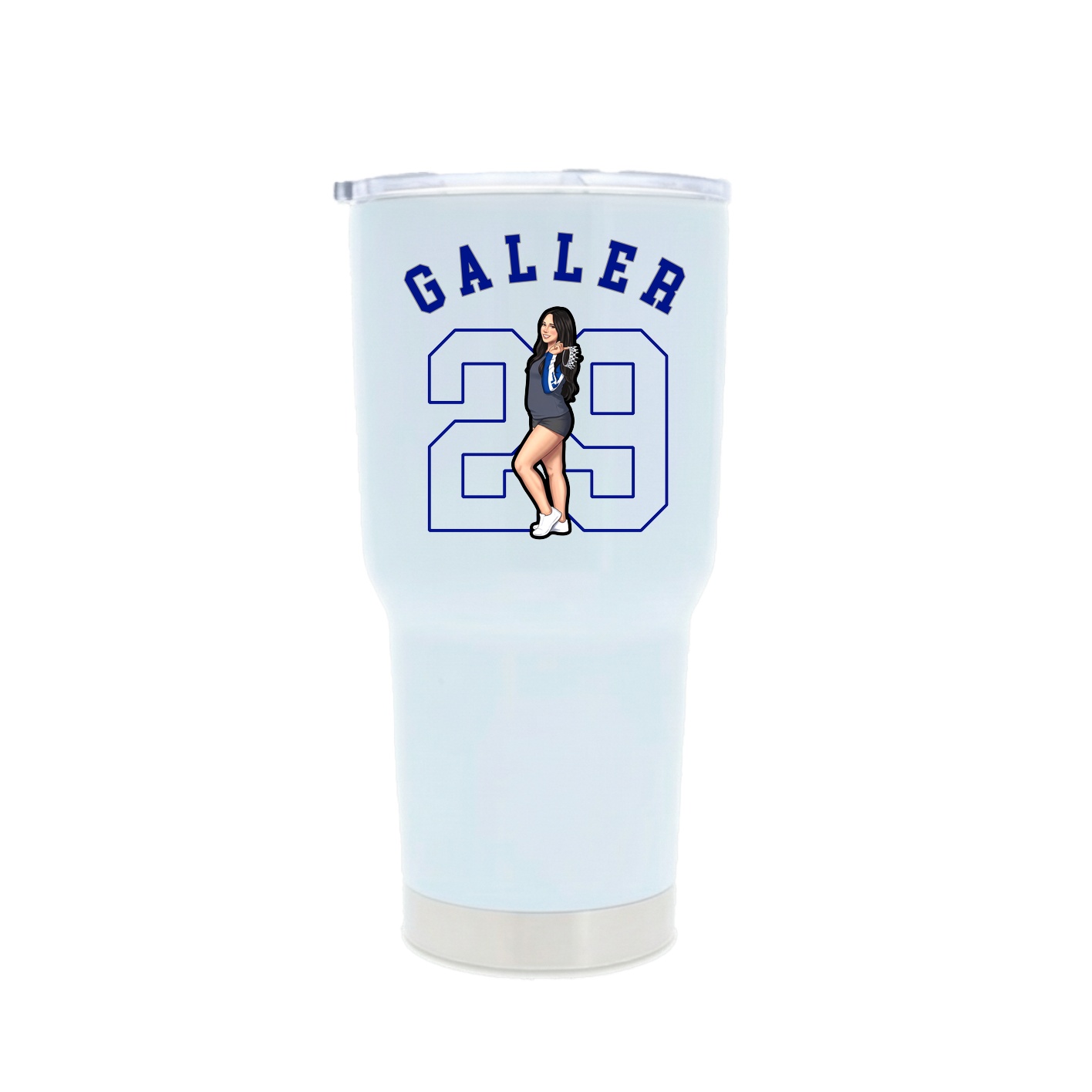 30oz Stainless Steel Tumbler — Shirsey Arch in White