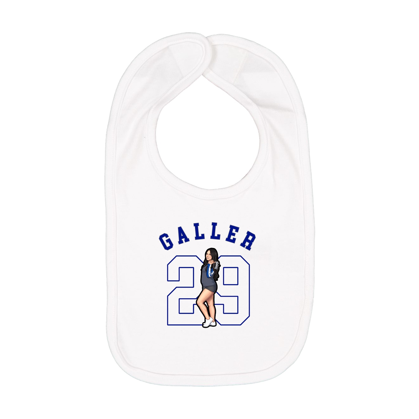 Infant Bib — Shirsey Arch in White