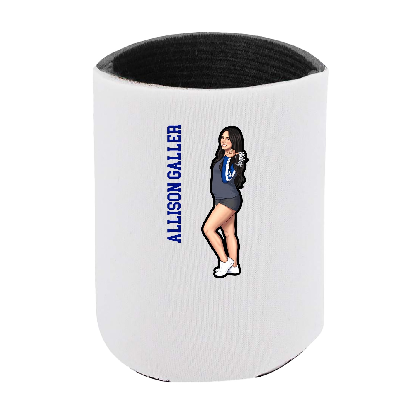 Can Holder — Name Vertical in White