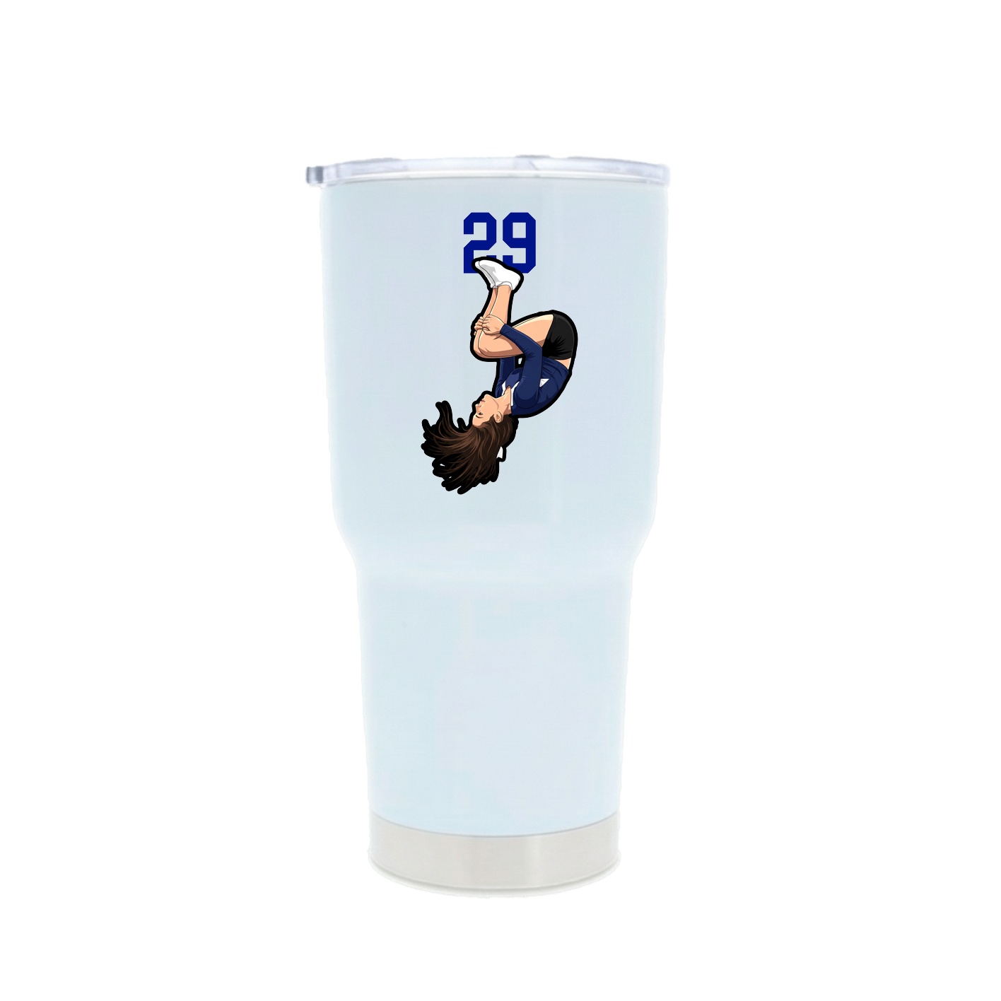 30oz Stainless Steel Tumbler — Number Top in White