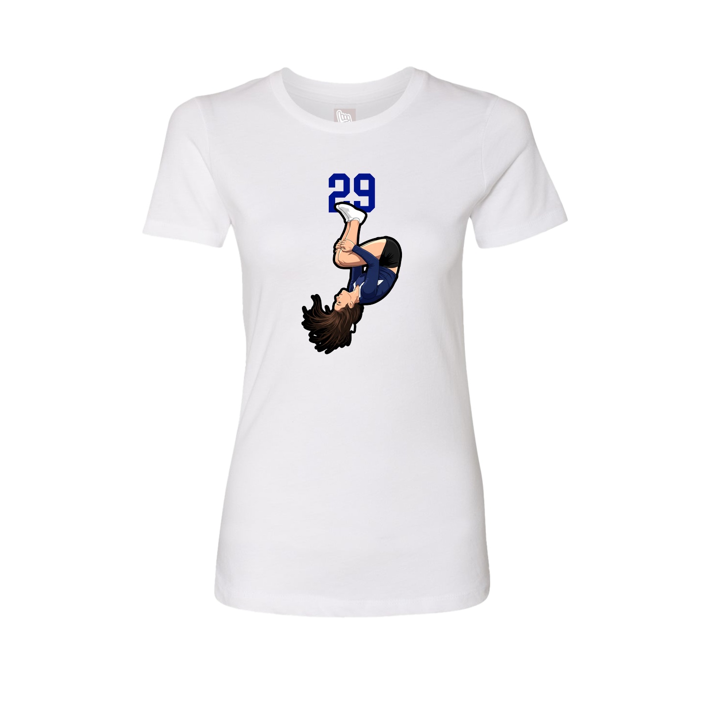 Fitted Women's Tee — Number Top in White