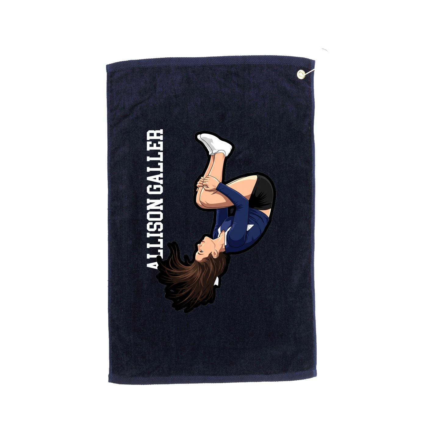Golf Towel — Name Vertical in Navy