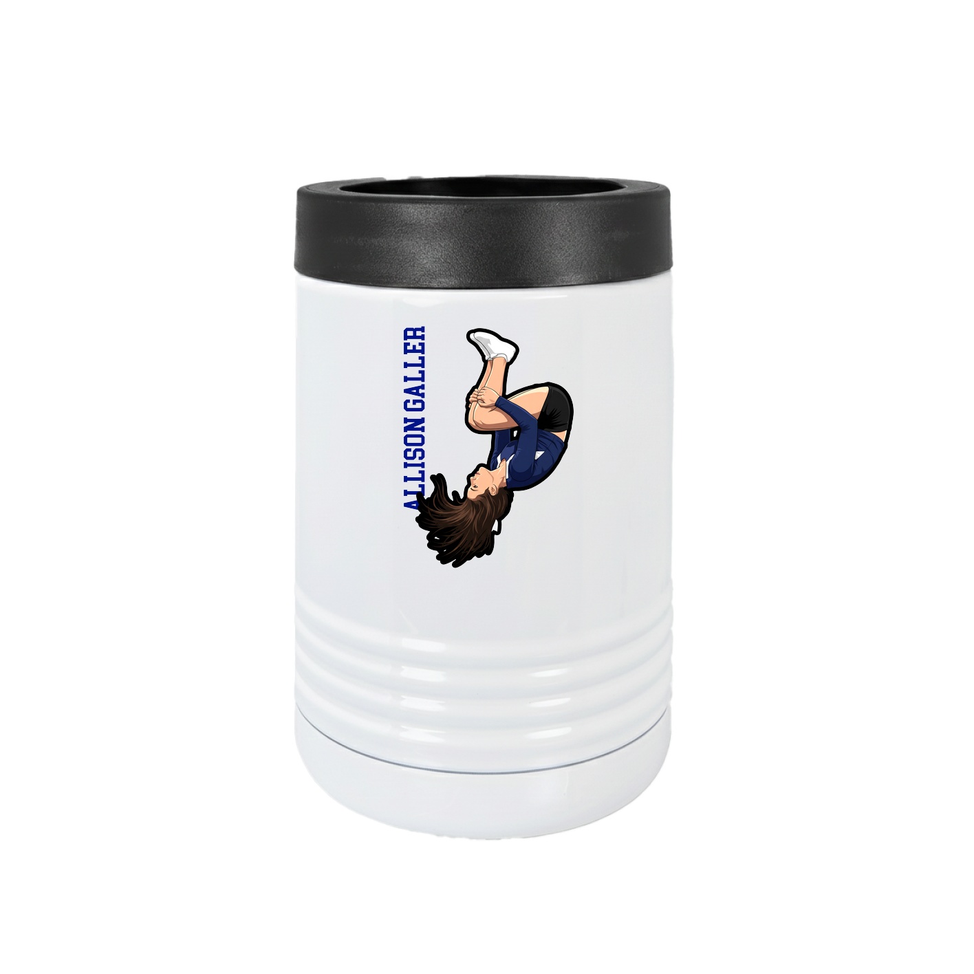 Beverage Holder — Name Vertical in White