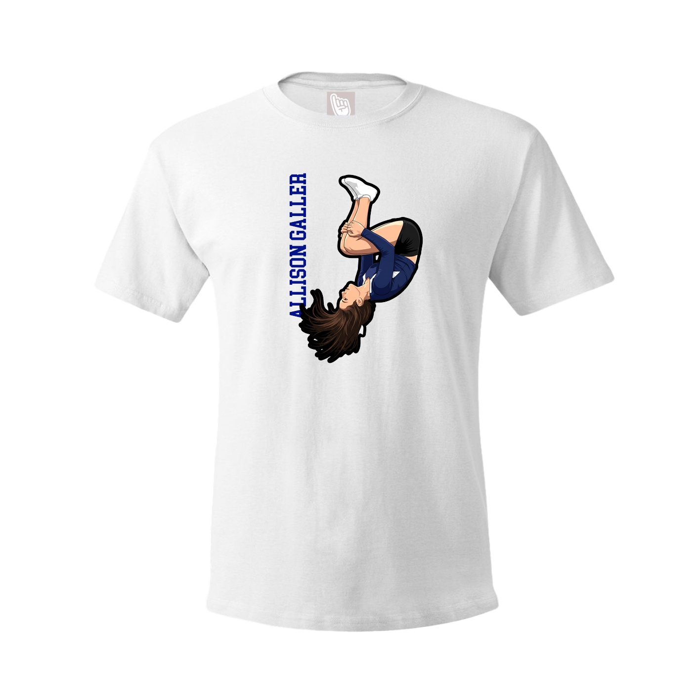 Tee — Name Vertical in White