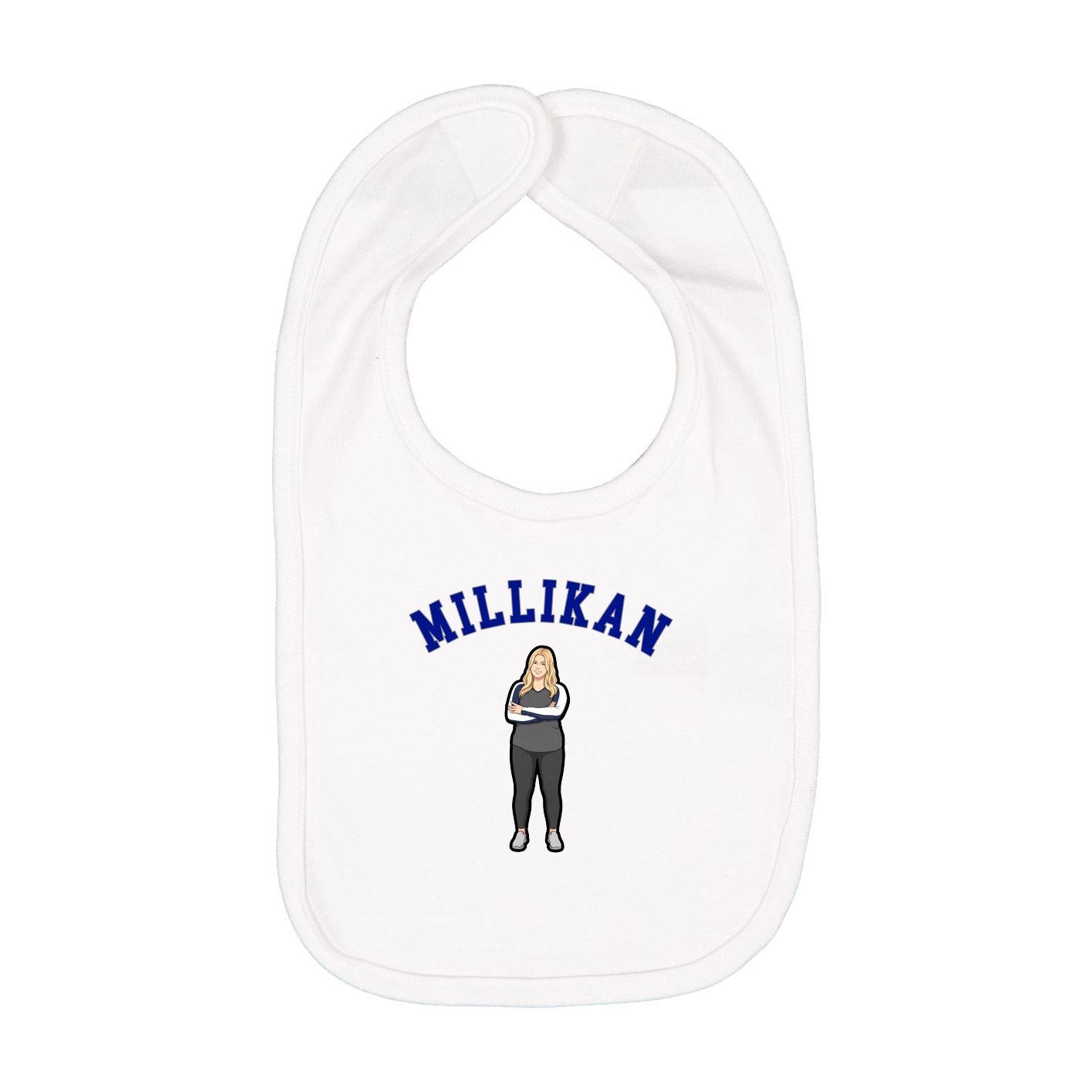 Infant Bib — Shirsey Arch in White