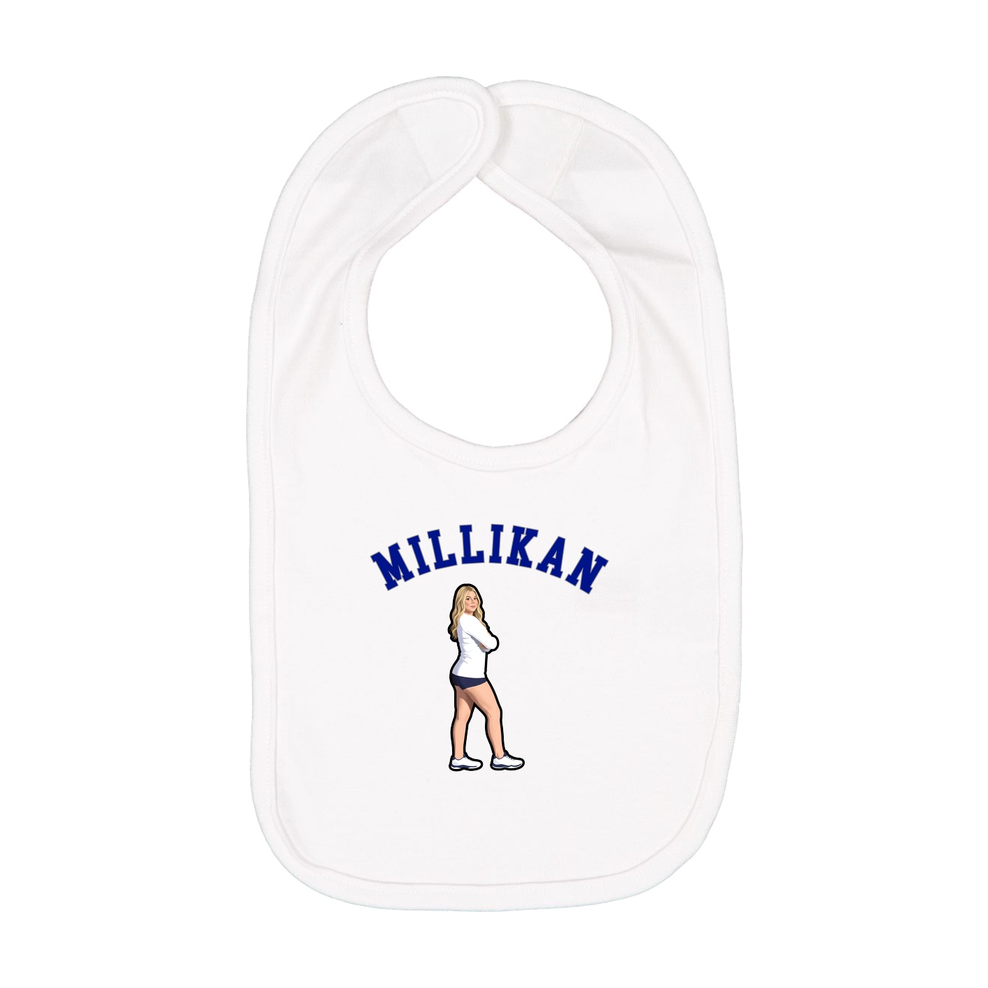 Infant Bib — Shirsey Arch in White