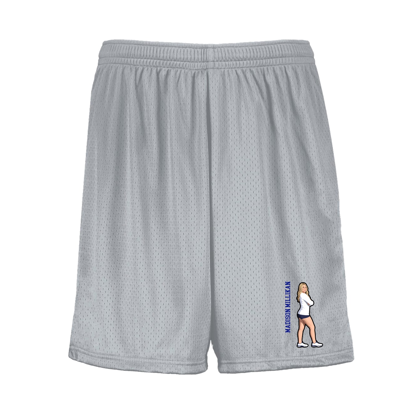 Shorts — Name Vertical in Silver