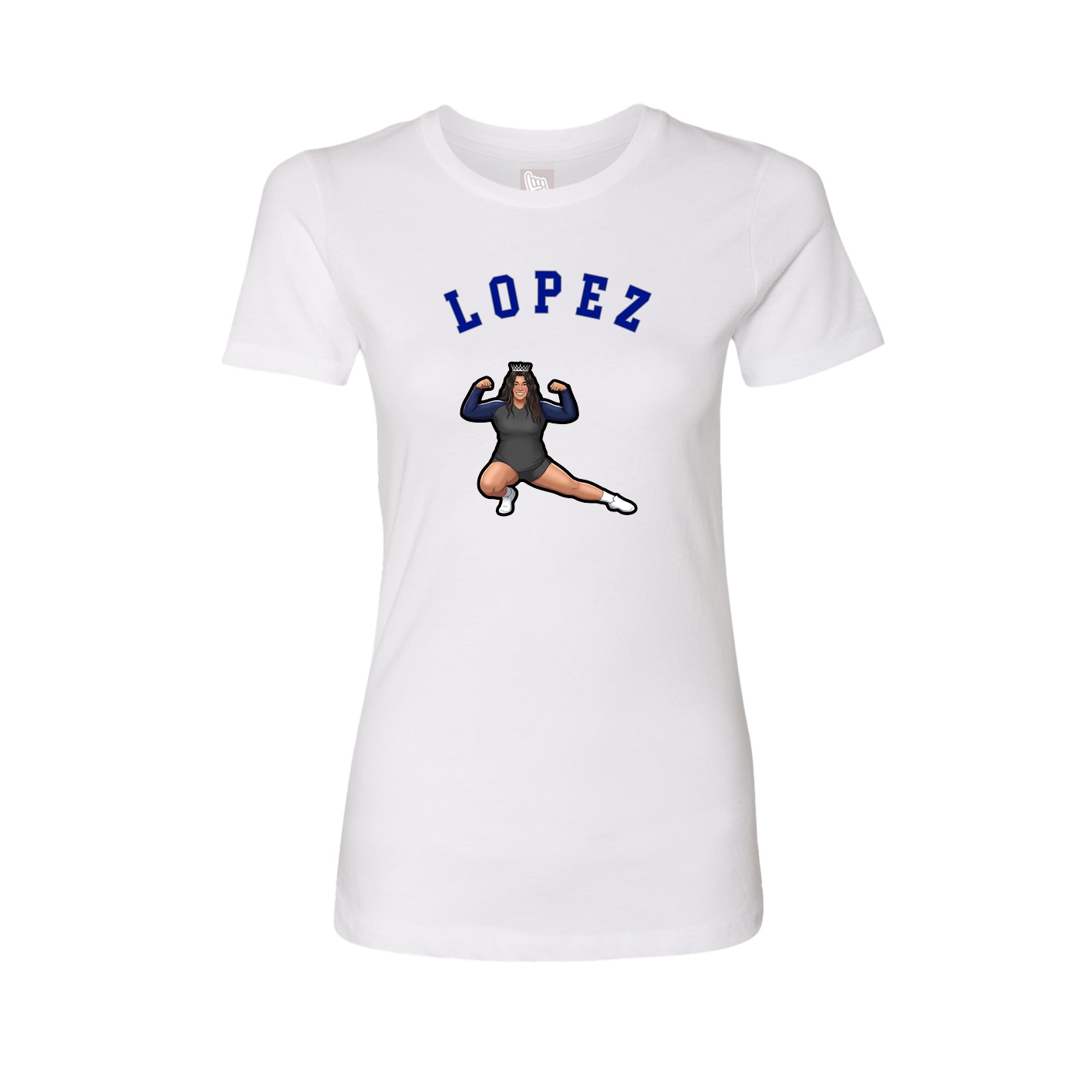 Fitted Women's Tee — Shirsey Arch in White