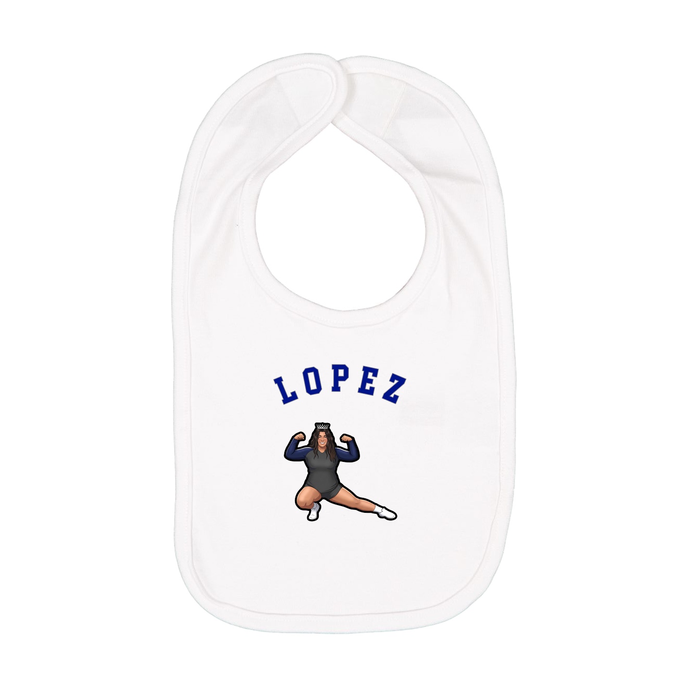 Infant Bib — Shirsey Arch in White