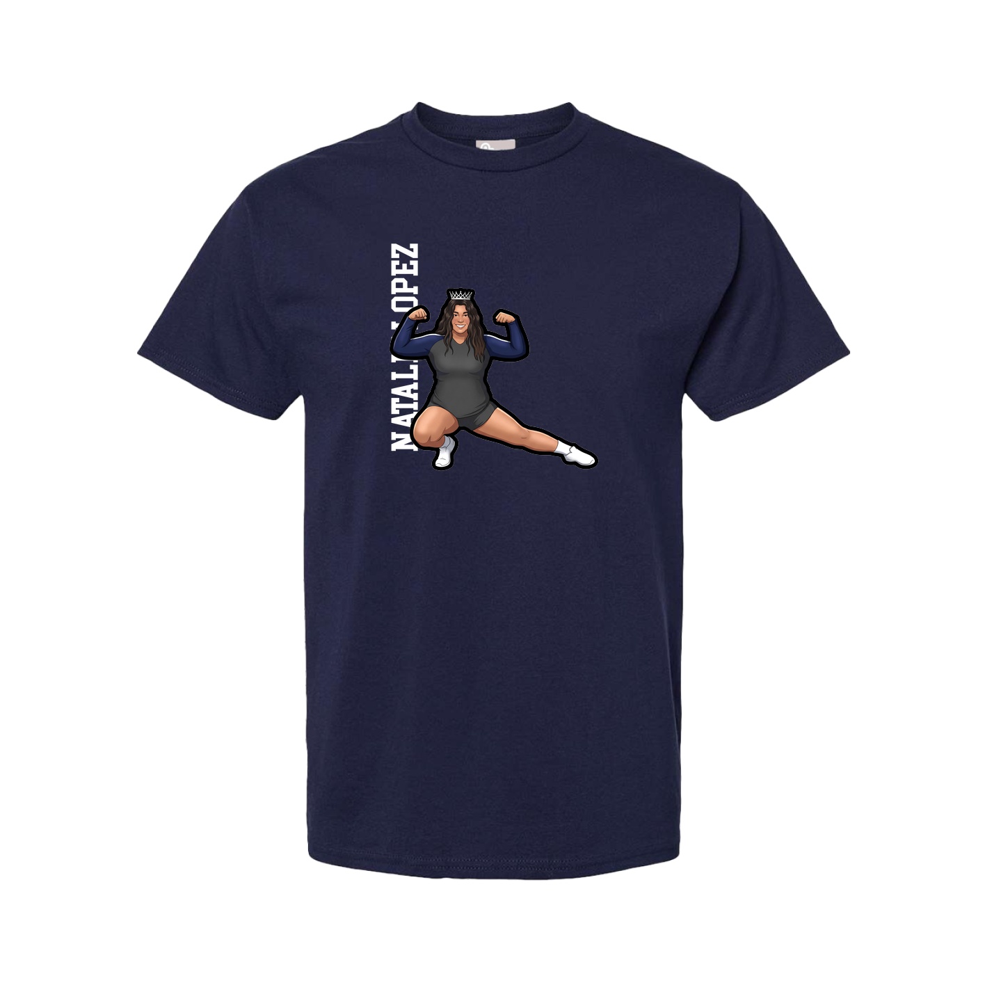 Tee — Name Vertical in Navy