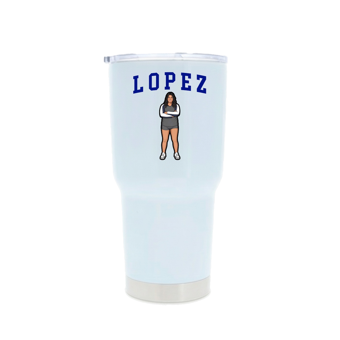 30oz Stainless Steel Tumbler — Shirsey in White