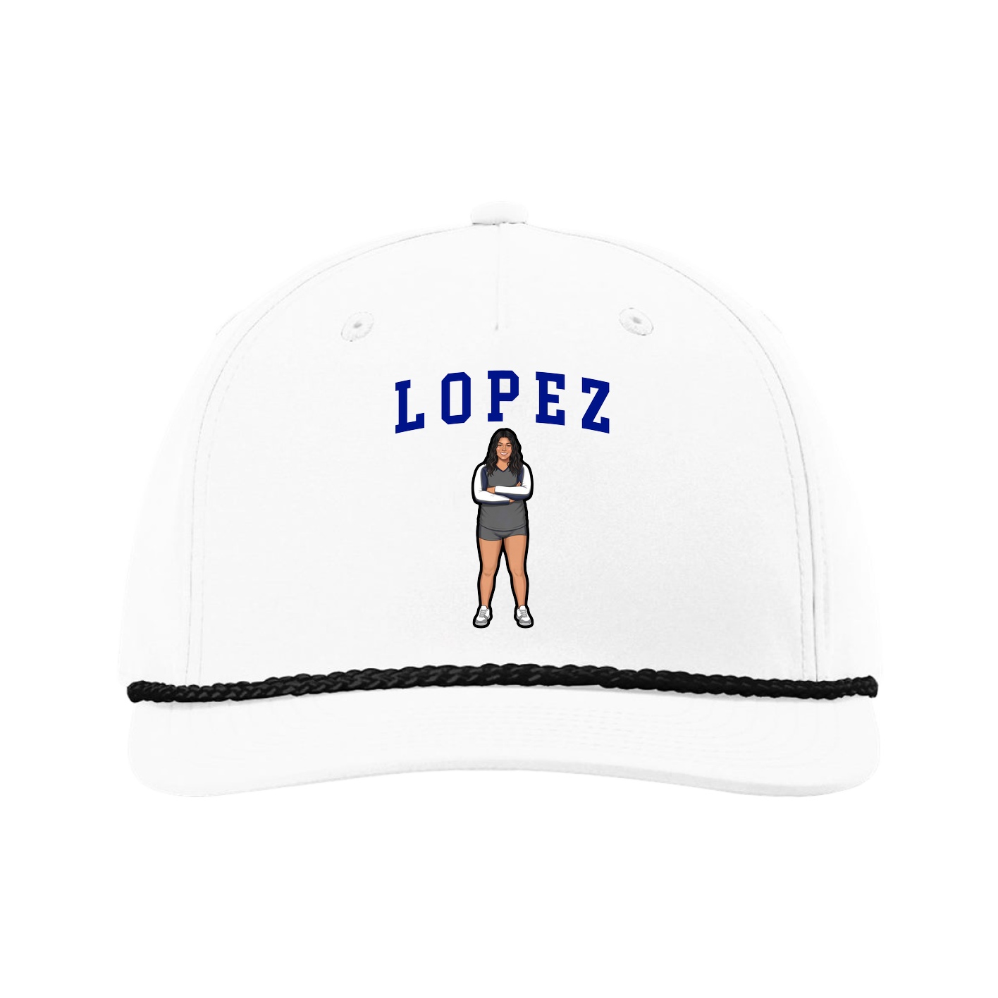 Five-Panel Classic Rope Cap — Shirsey in White