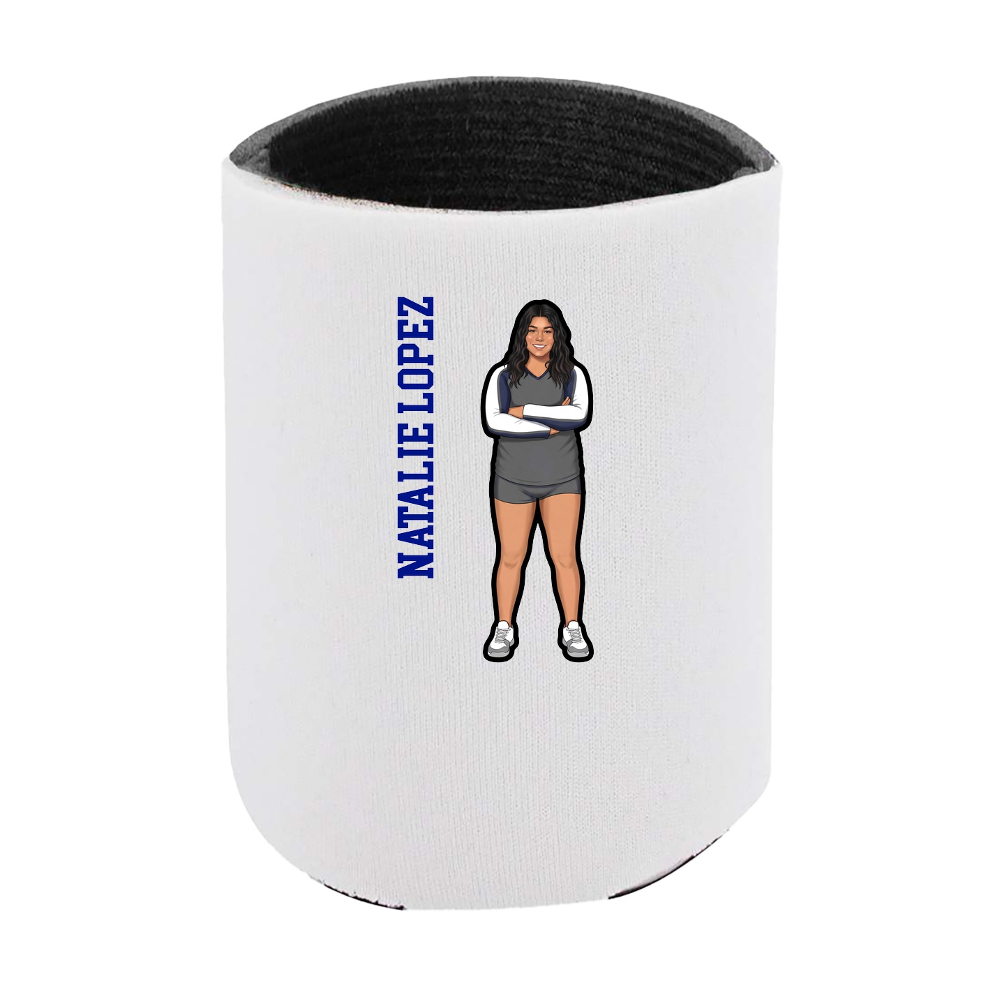 Can Holder — Name Vertical in White
