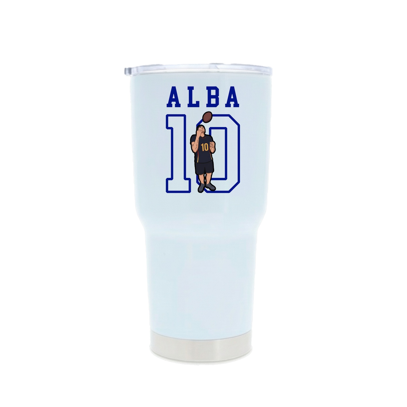 30oz Stainless Steel Tumbler — Shirsey in White