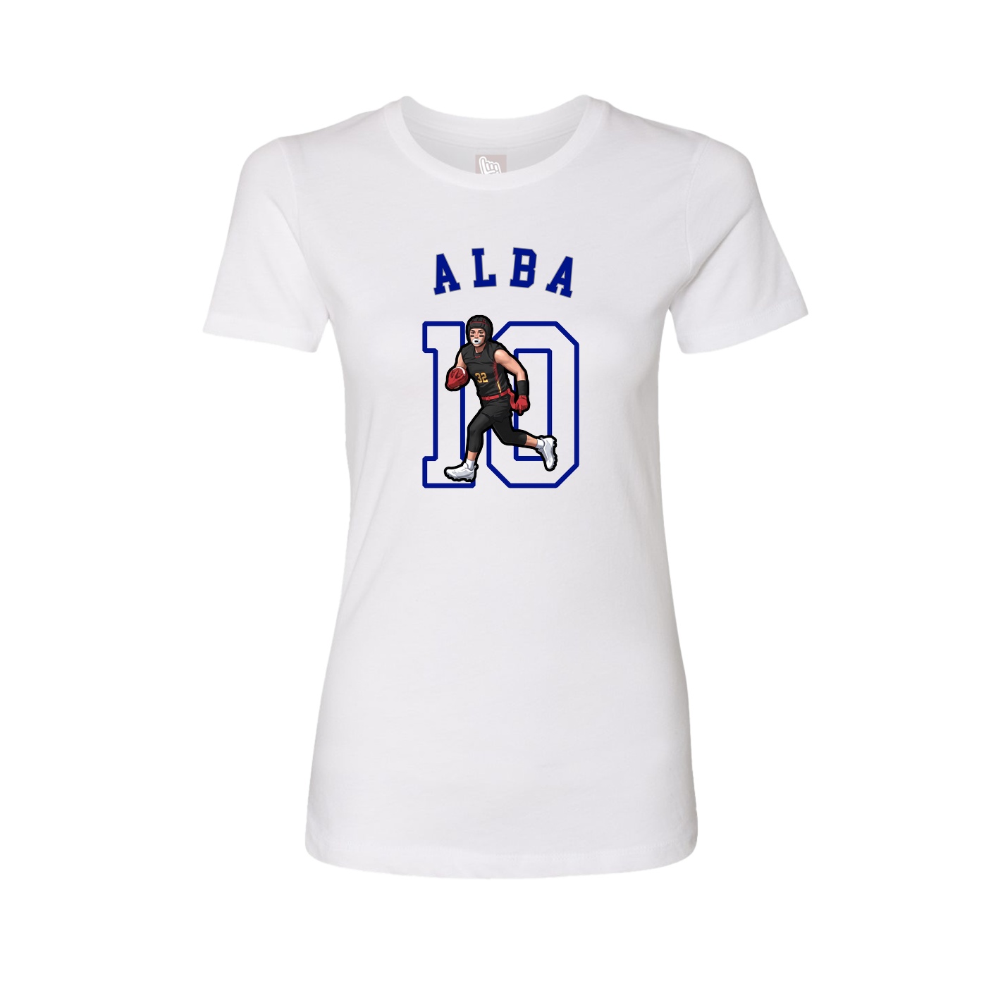 Fitted Women's Tee — Shirsey Arch in White