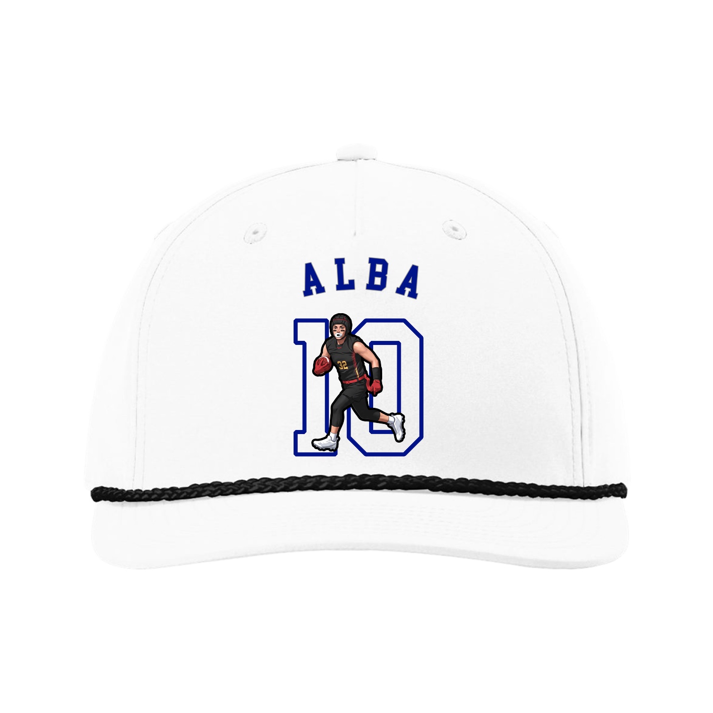 Five-Panel Classic Rope Cap — Shirsey Arch in White