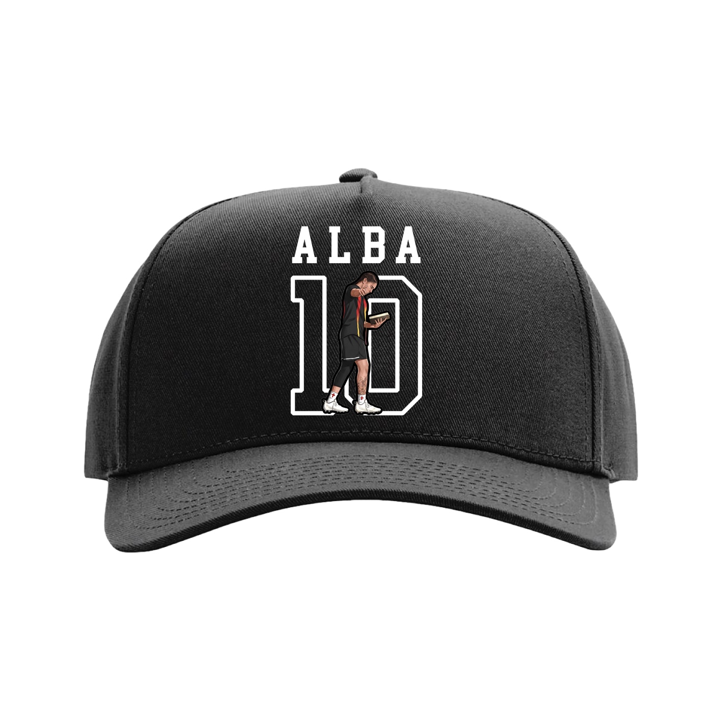 Full Fabric Five-Panel Champ Cap — Shirsey in Black