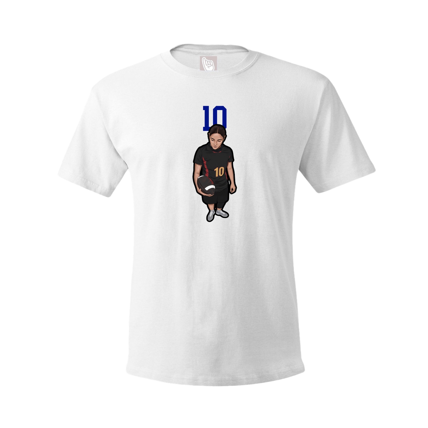 Youth Tee — Number Top in White