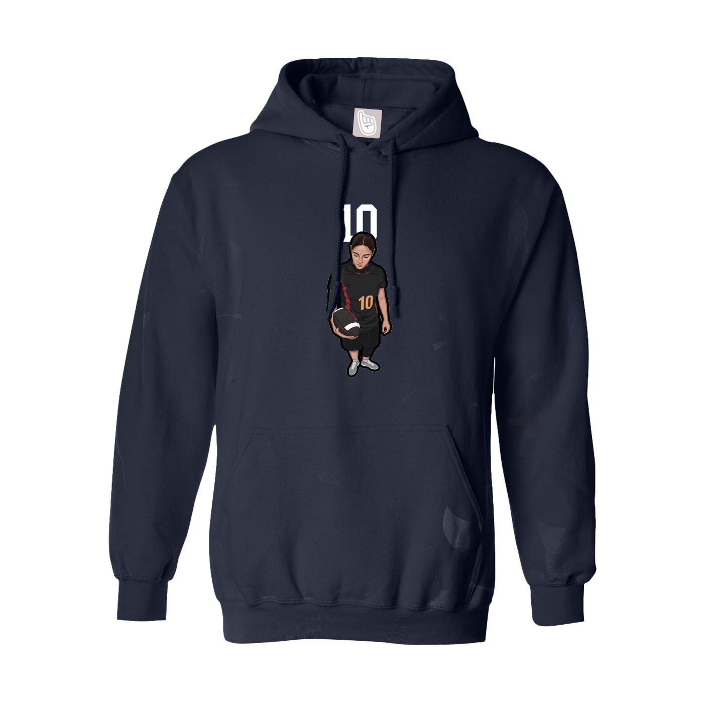 Hoodie — Number Top in Navy