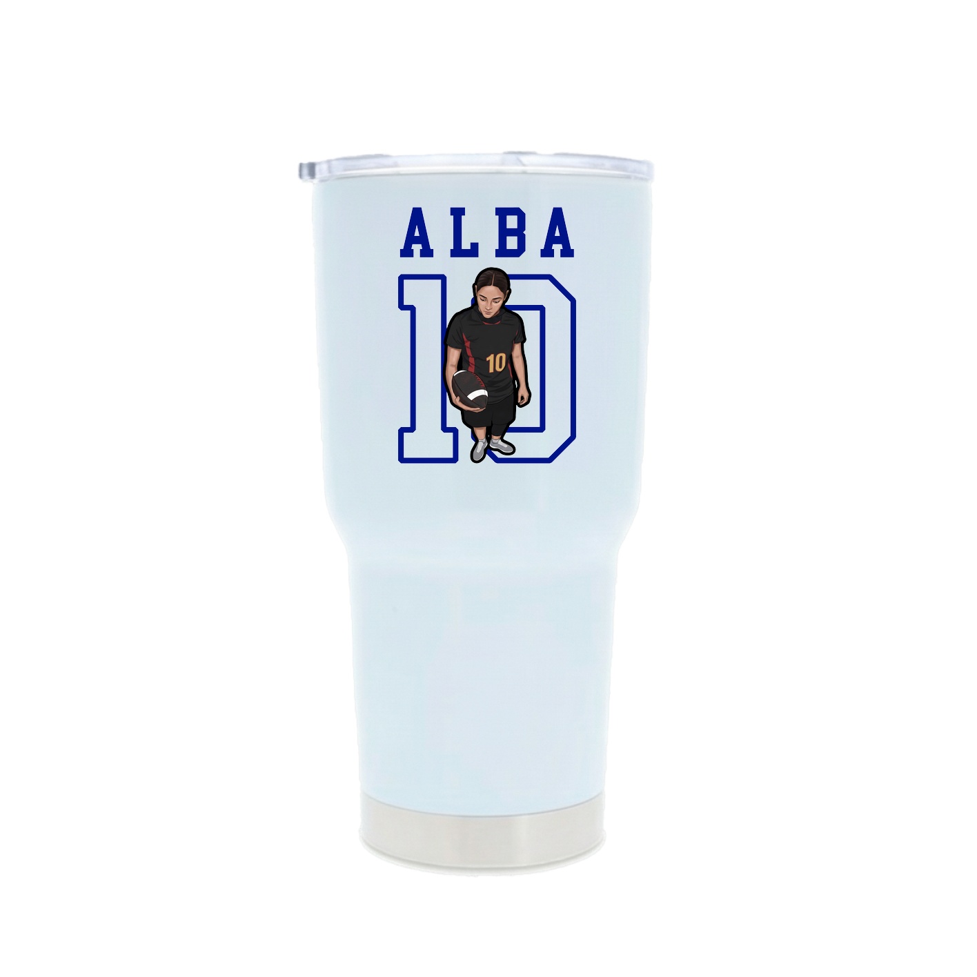 30oz Stainless Steel Tumbler — Shirsey in White