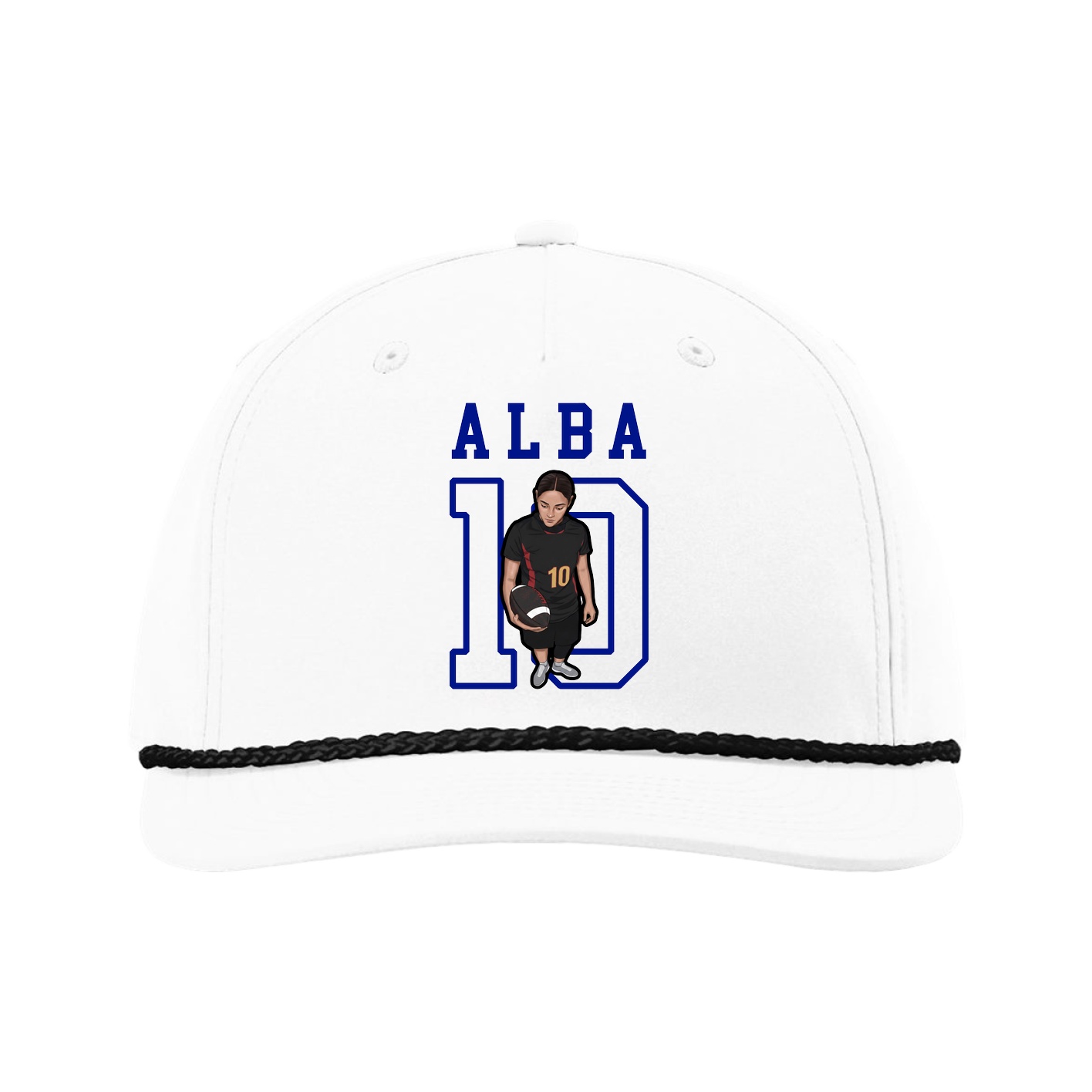 Five-Panel Classic Rope Cap — Shirsey in White