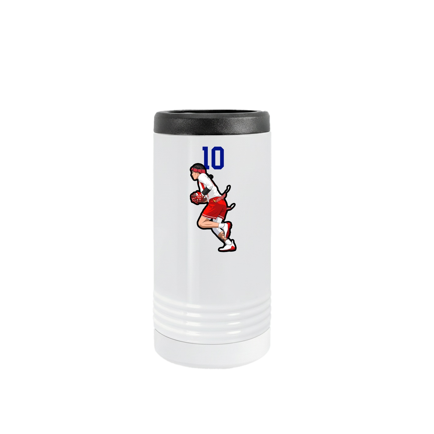 Slim Beverage Holder — Number Top in White