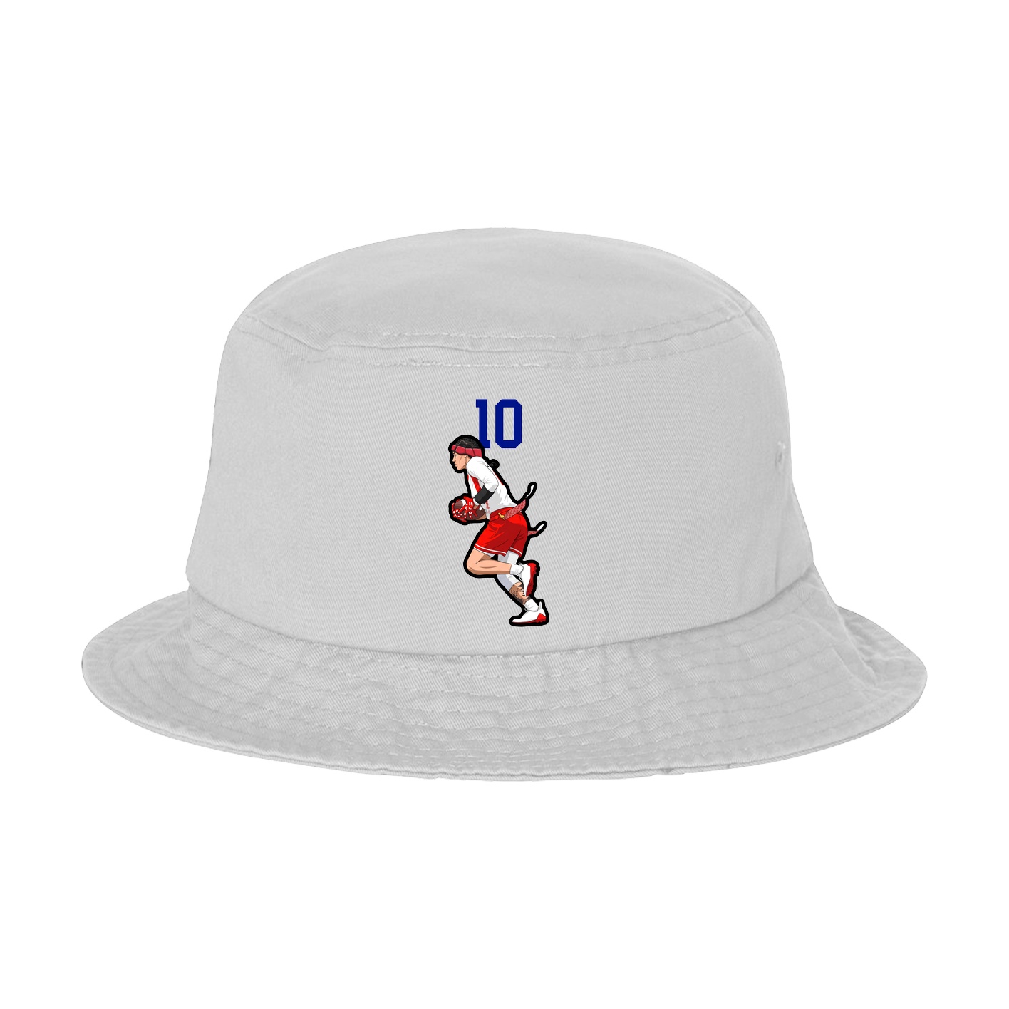 Bucket Cap — Number Top in White