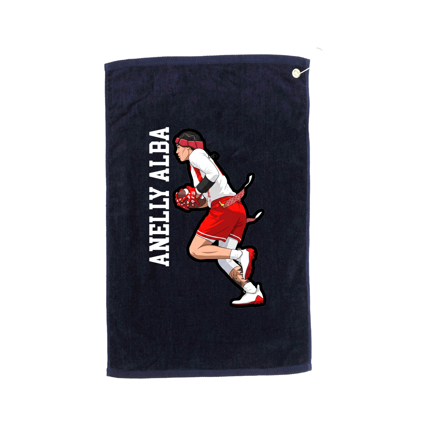 Golf Towel — Name Vertical in Navy