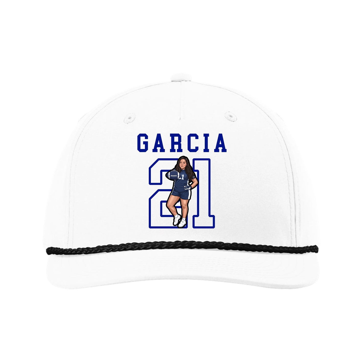 Five-Panel Classic Rope Cap — Shirsey in White