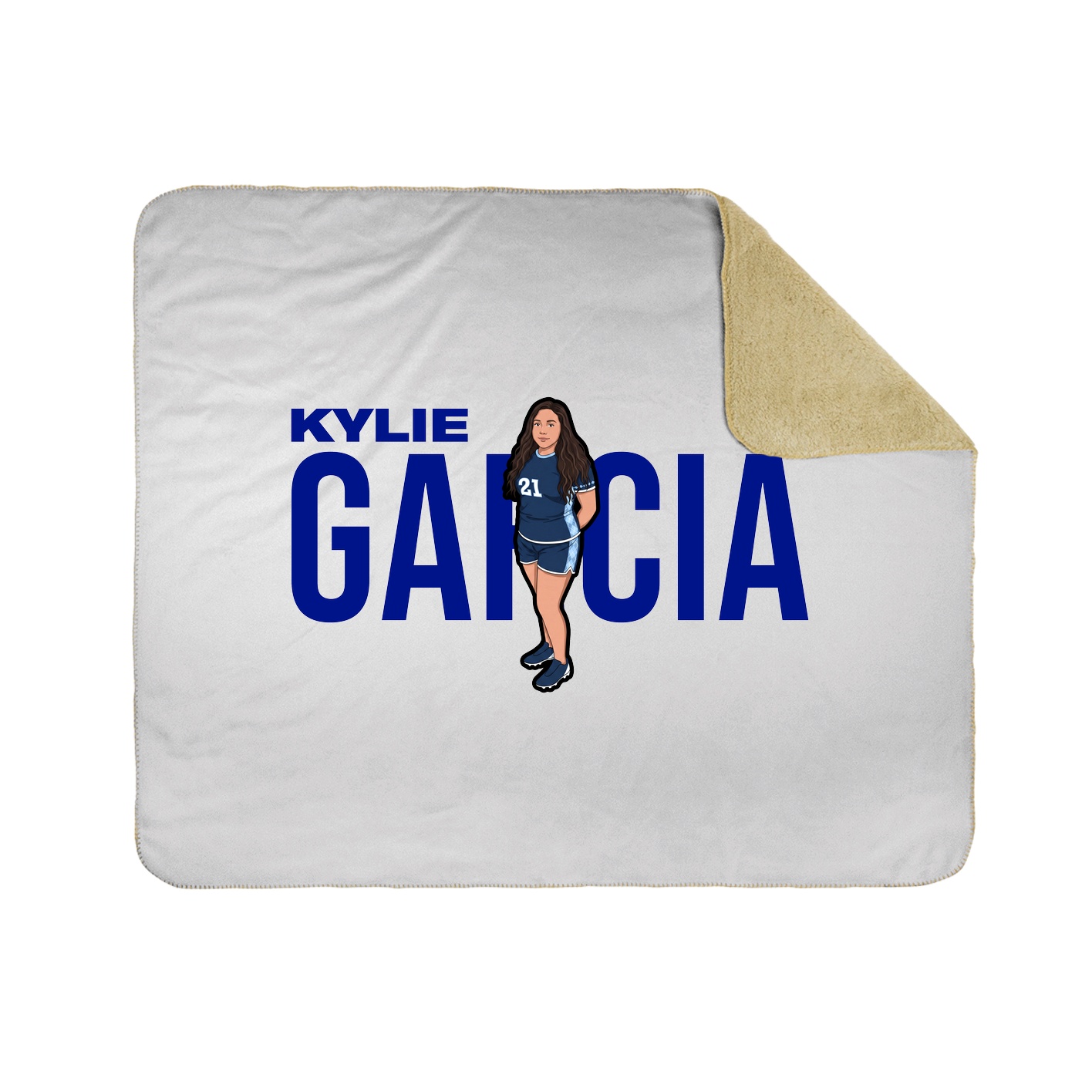 Throw Blanket — Player Name in White