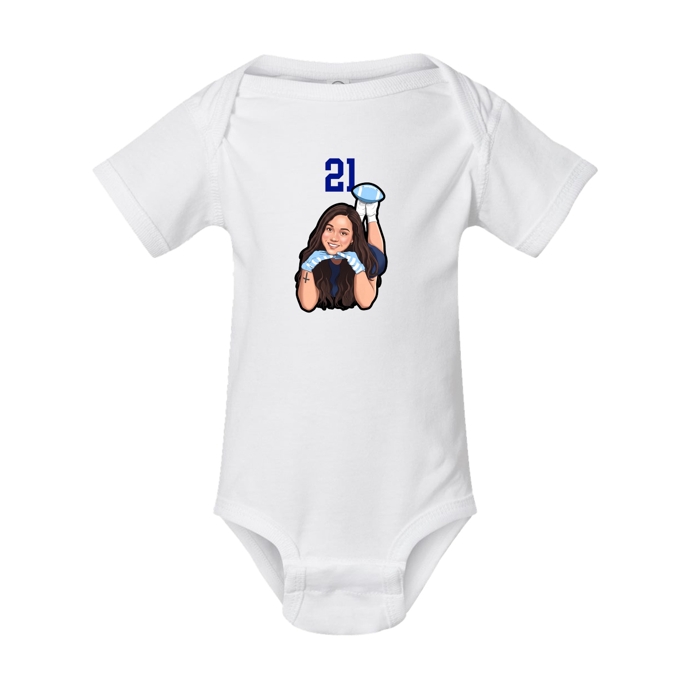 Baby Onesie — Number Top in White