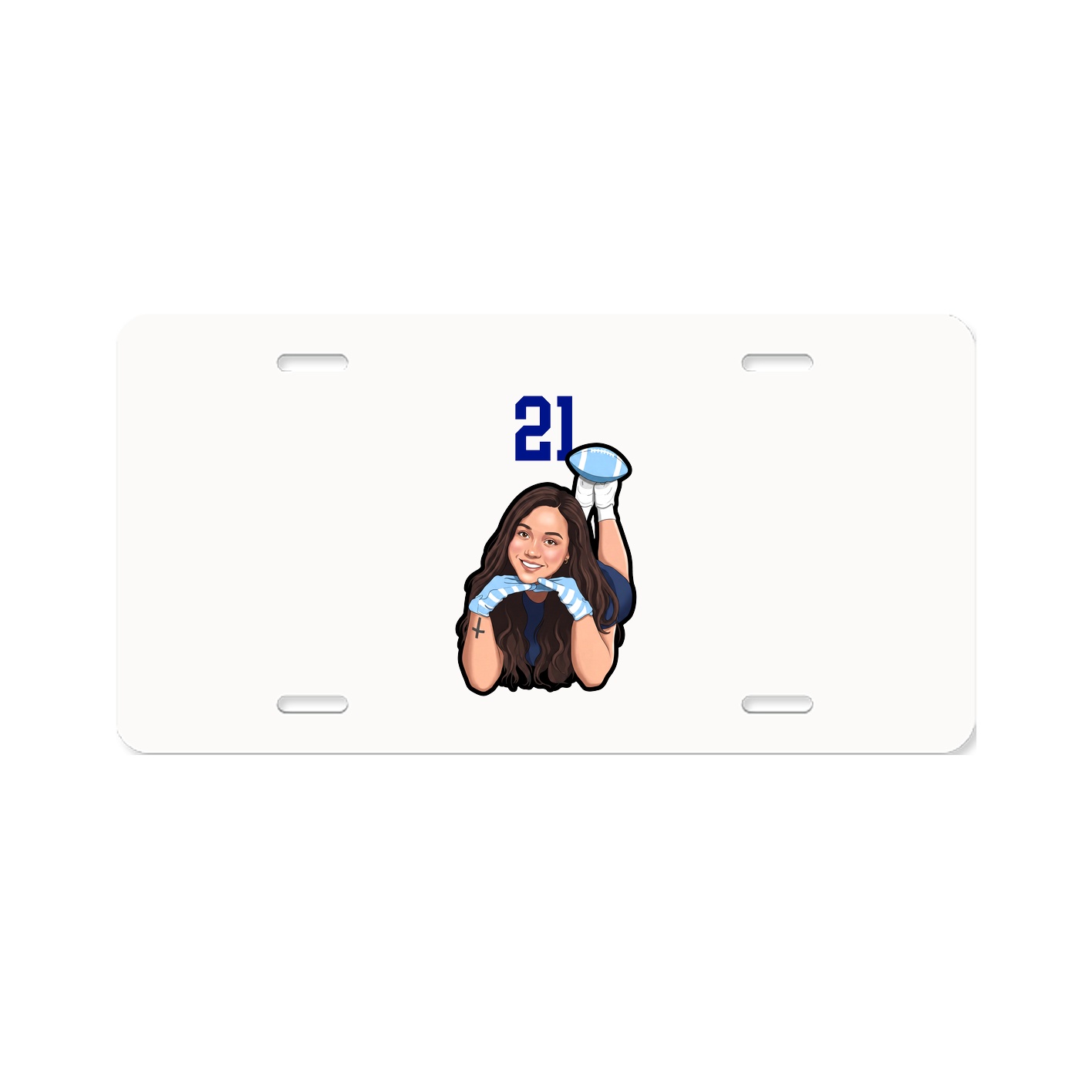 License Plate — Number Top in Classic