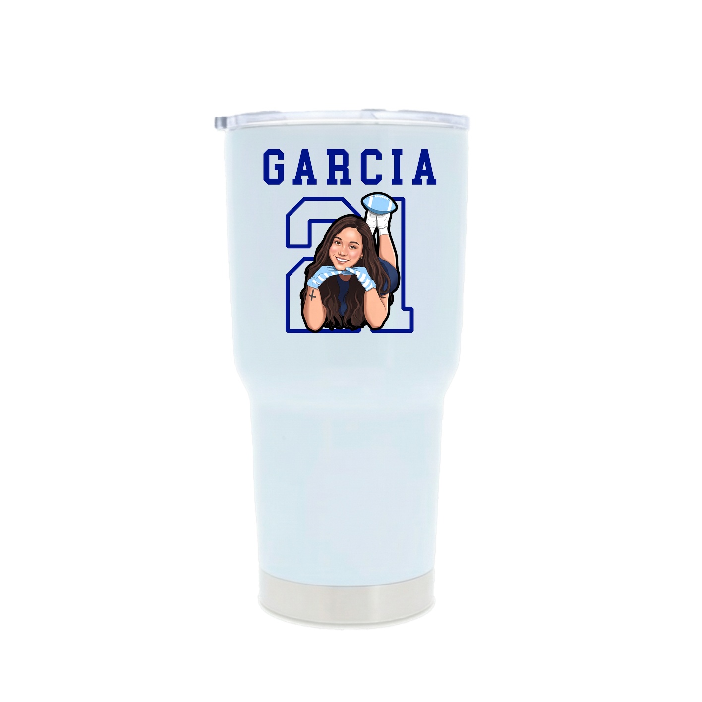 30oz Stainless Steel Tumbler — Shirsey in White