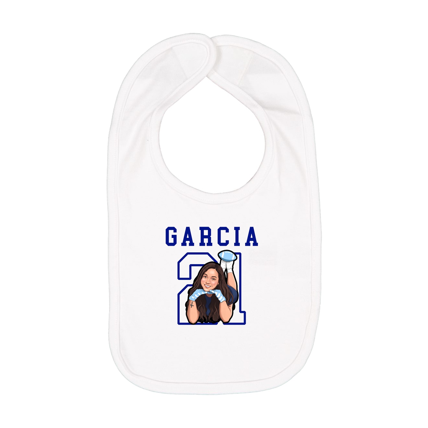 Infant Bib — Shirsey in White