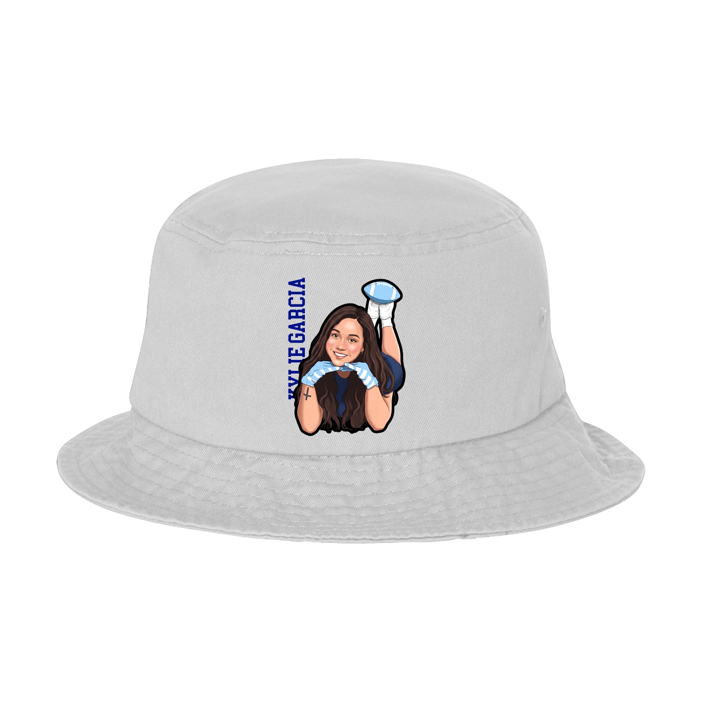Bucket Cap — Name Vertical in White