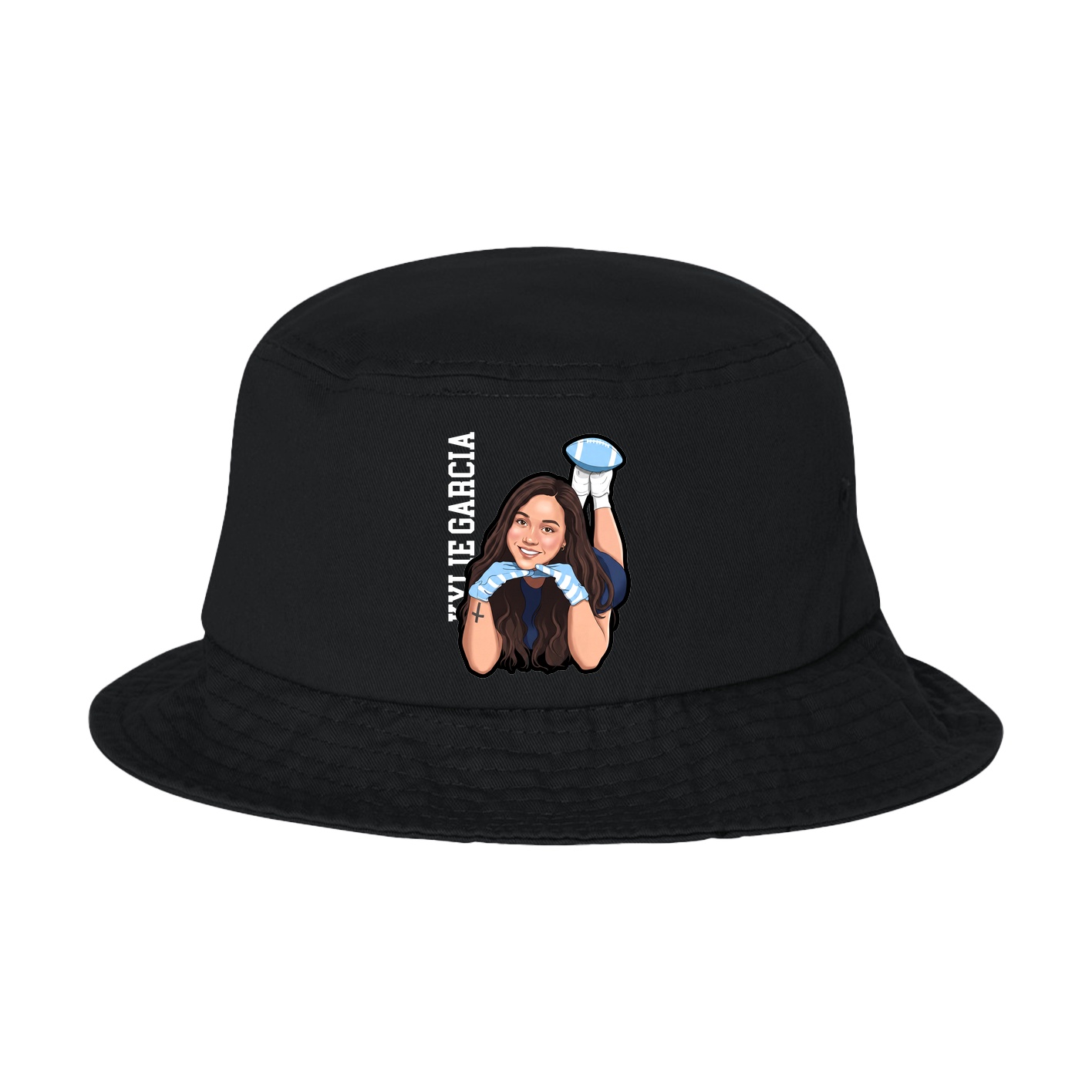 Bucket Cap — Name Vertical in Black