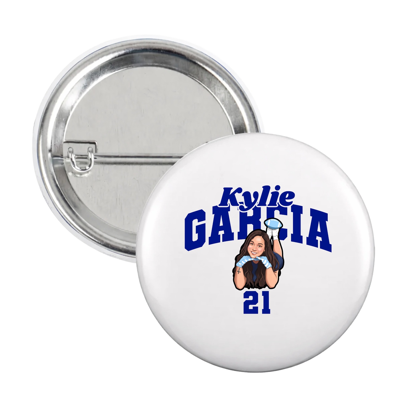 Game Day Button — Signature Arch in White